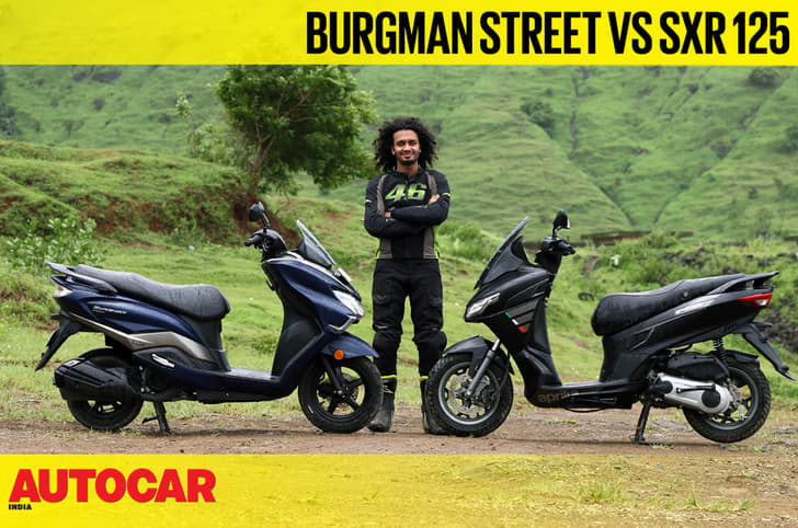 Suzuki Burgman Street vs Aprilia SXR 125 comparison video